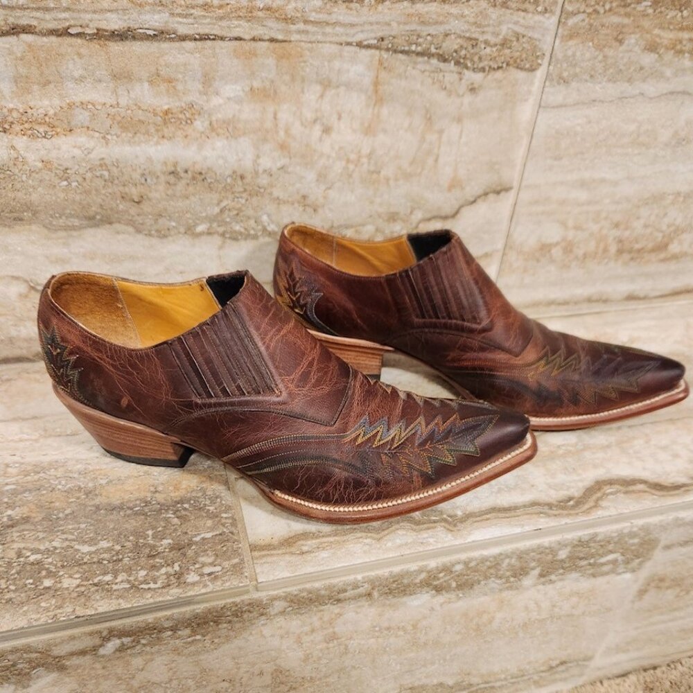 Handmade Leddy Vaquero Women's ankle boots, size 10